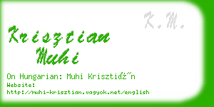 krisztian muhi business card